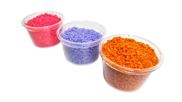 Flowers coarse lavender,orange,rose 3/box