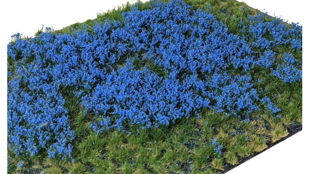 Layered Tufts Flowers Blue