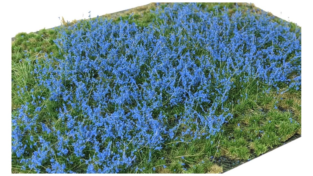 Layered Tufts Flowers Blue