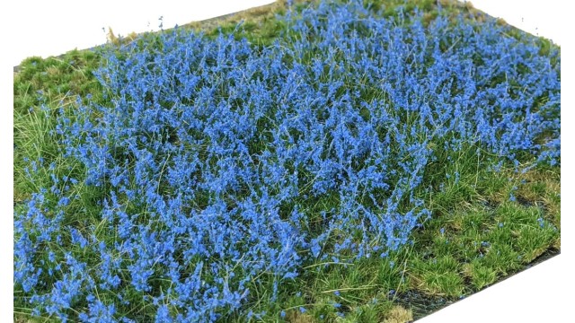 Layered Tufts Flowers Blue